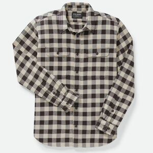 Filson Vintage Flannel Long Sleeve Workshirt Brown Tan